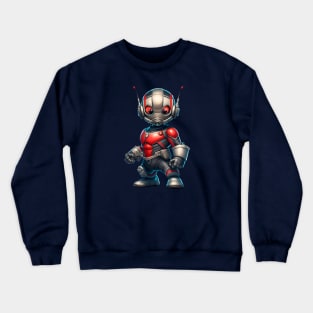 Digital Ant-Man | Close-Up Superhero | Cartoon Style Crewneck Sweatshirt